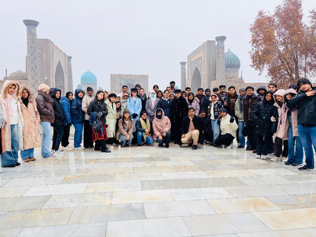 Students Enjoying Local Cuisine