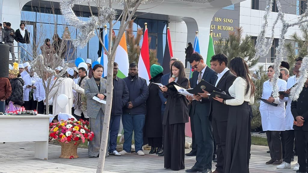 Students at Bukhara State Medical Institute